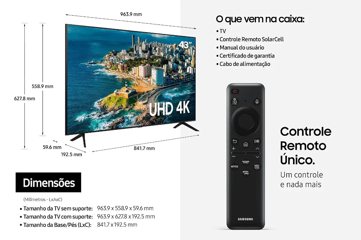 Smart TV 2023 Samsung Crystal UHD CU7700
