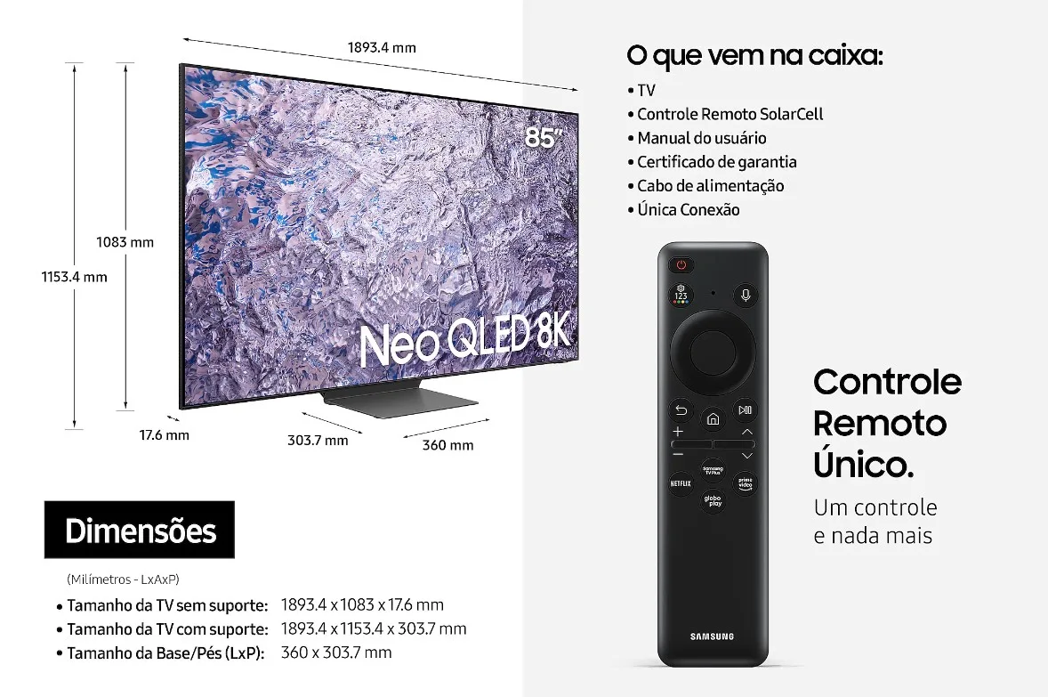 Smart TV Samsung Neo QLED 8K 2023 QN800C