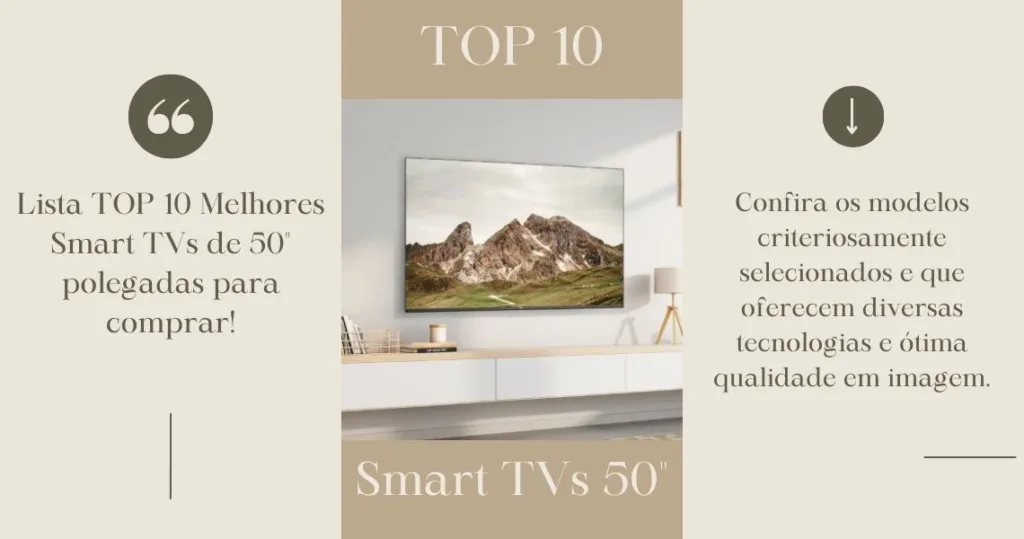 TOP 10 - As melhores Smart TVs de 50" polegadas para comprar!