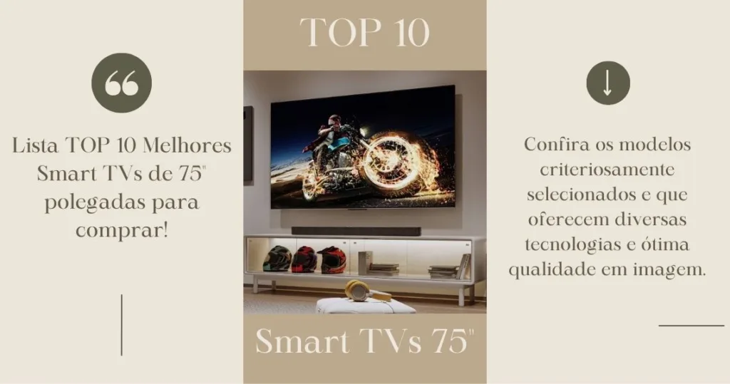 TOP 10 - As melhores Smart TVs de 75" polegadas para comprar!