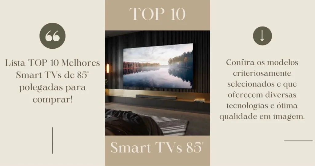 TOP 10 - As melhores Smart TVs de 85" polegadas para comprar!