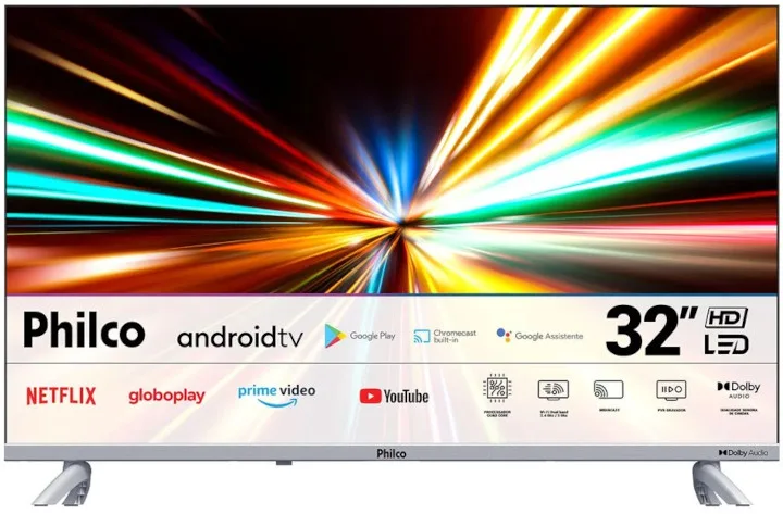 Philco Fast Smart Android TV PTV32G23AGSSBLH | Smart TV 32″ HD