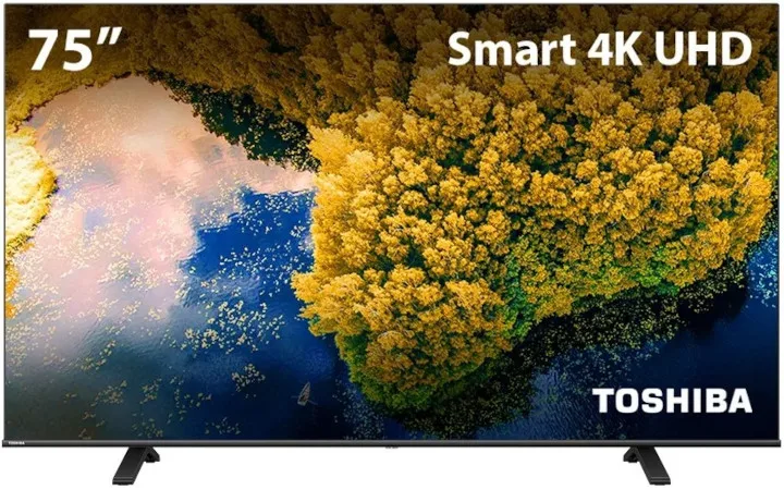 Top 10 - Smart TVs 75" com custo-benefício para comprar - Lista 2024 - TOSHIBA 75C350LS (TB009M) | Smart TV 75″ LED UHD 4K