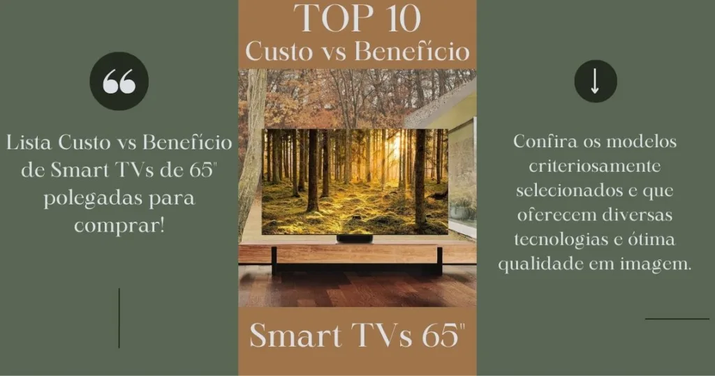 TOP 10 - Smart TVs de 65" polegadas com o melhor custo-benefício para comprar!