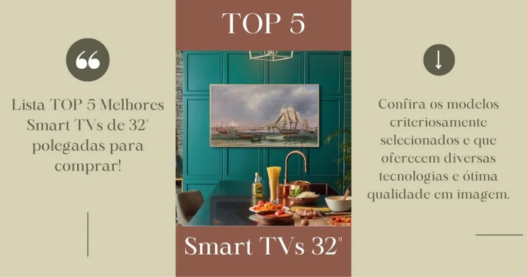 TOP 5 - As melhores Smart TVs de 32" para comprar!