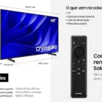 Smart TV Samsung Crystal UHD UN65DU8000GXZD 2024