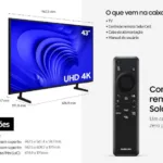 Smart TV Samsung Crystal UHD UN43DU7700GXZD 2024