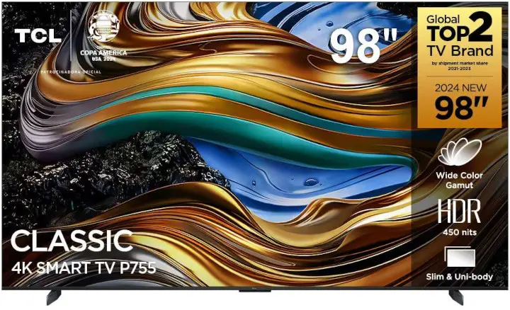 Smart TV TCL 98P755 2024 - Ficheiro Técnico