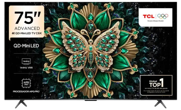 Smart TV TCL 75C6K 2025 - Ficheiro Técnico