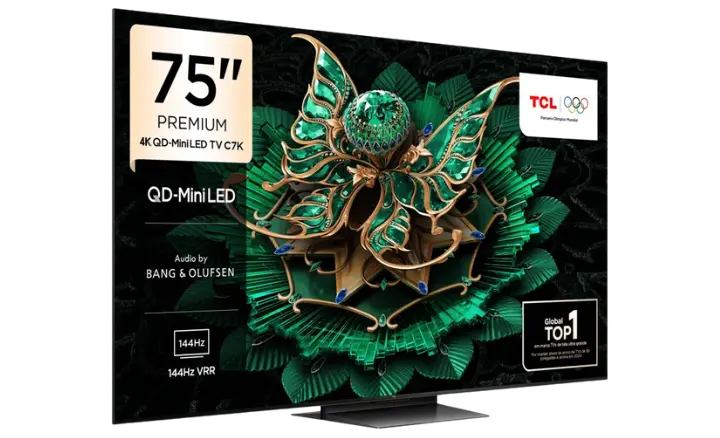 Smart TV TCL 75C7K 2025 - Ficheiro Técnico