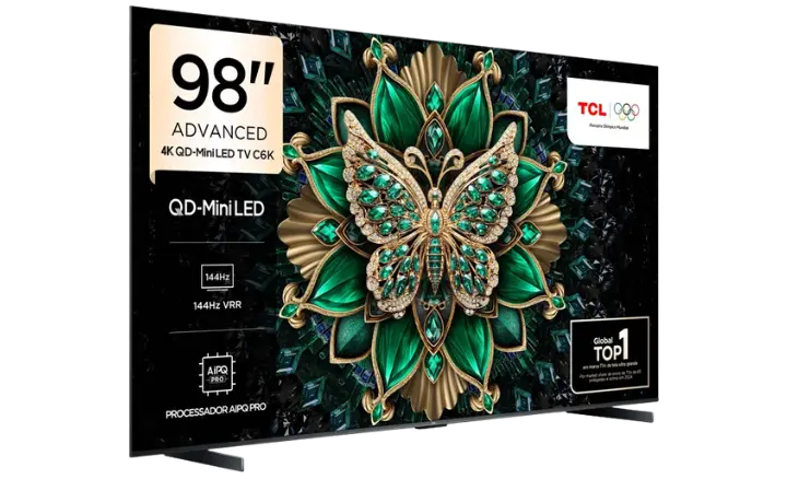 Smart TV TCL 98C6K 2025 - Ficheiro Técnico