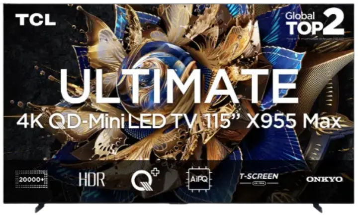 Smart TV TCL X955 2024 - Ficheiro Técnico