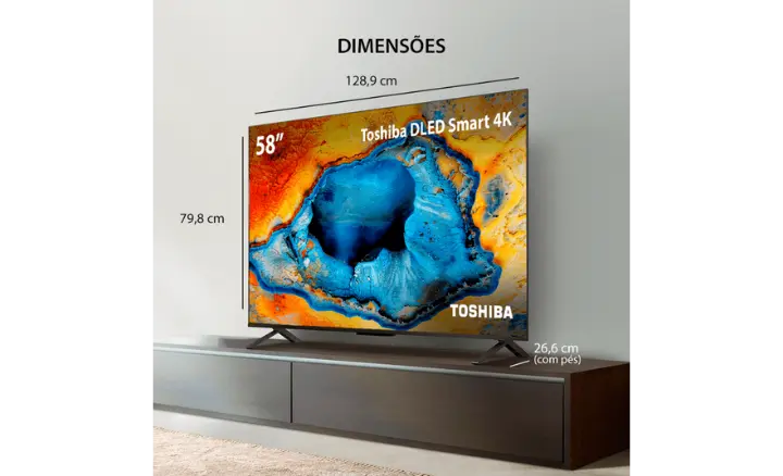 Smart TV TOSHIBA C350N 58C350NS 2025 - Ficheiro Técnico