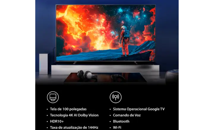 Smart TV Gamer TOSHIBA Z670R 100Z670RS 2025 - Ficheiro Técnico