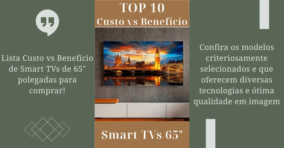 TOP 10 - Melhor Custo vs Benefício Smart TVs de 65 polegadas - Ficheiro Técnico