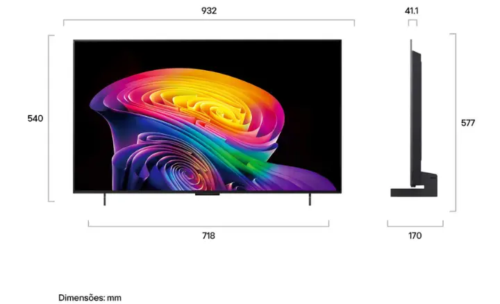 Smart TV LG OLED evo AI C6 2026 OLED42C6PSA - Ficheiro Técnico