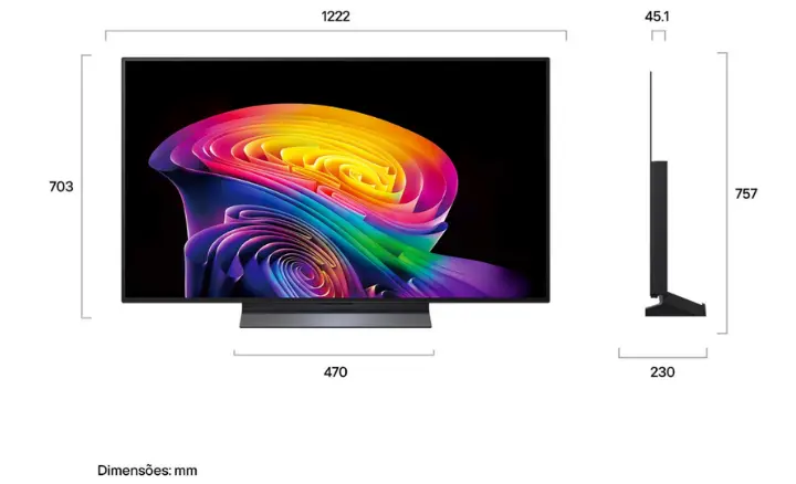 Smart TV LG OLED evo AI C6 2026 OLED55C6PSA - Ficheiro Técnico