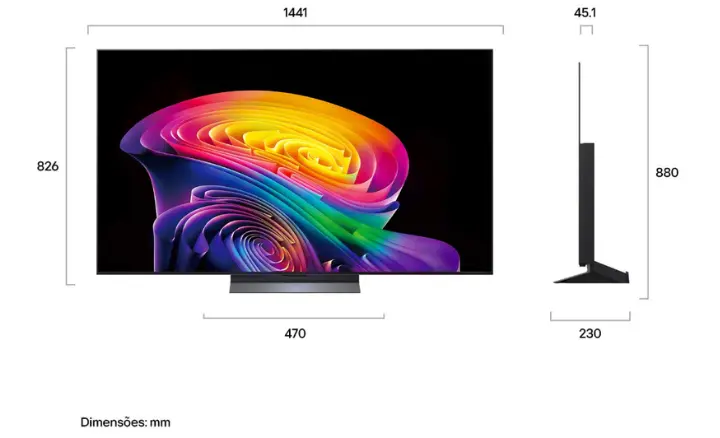 Smart TV LG OLED evo AI C6 2026 OLED65C6PSA - Ficheiro Técnico