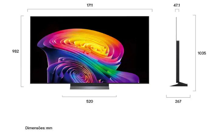 Smart TV LG OLED evo AI C6 2026 OLED77C6PSA - Ficheiro Técnico