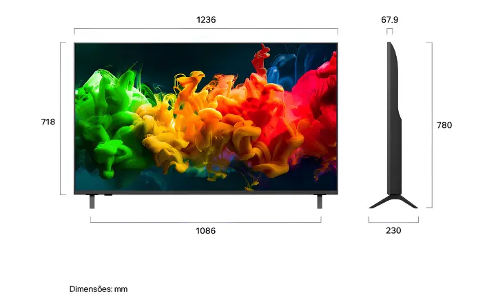 Smart TV LG QNED MiniLED evo AI 2026 55QNED80BSG - Ficheiro Técnico