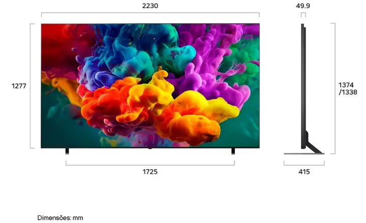 Smart TV LG QNED MiniLED evo AI 2026 100QNED85BS - Ficheiro Técnico
