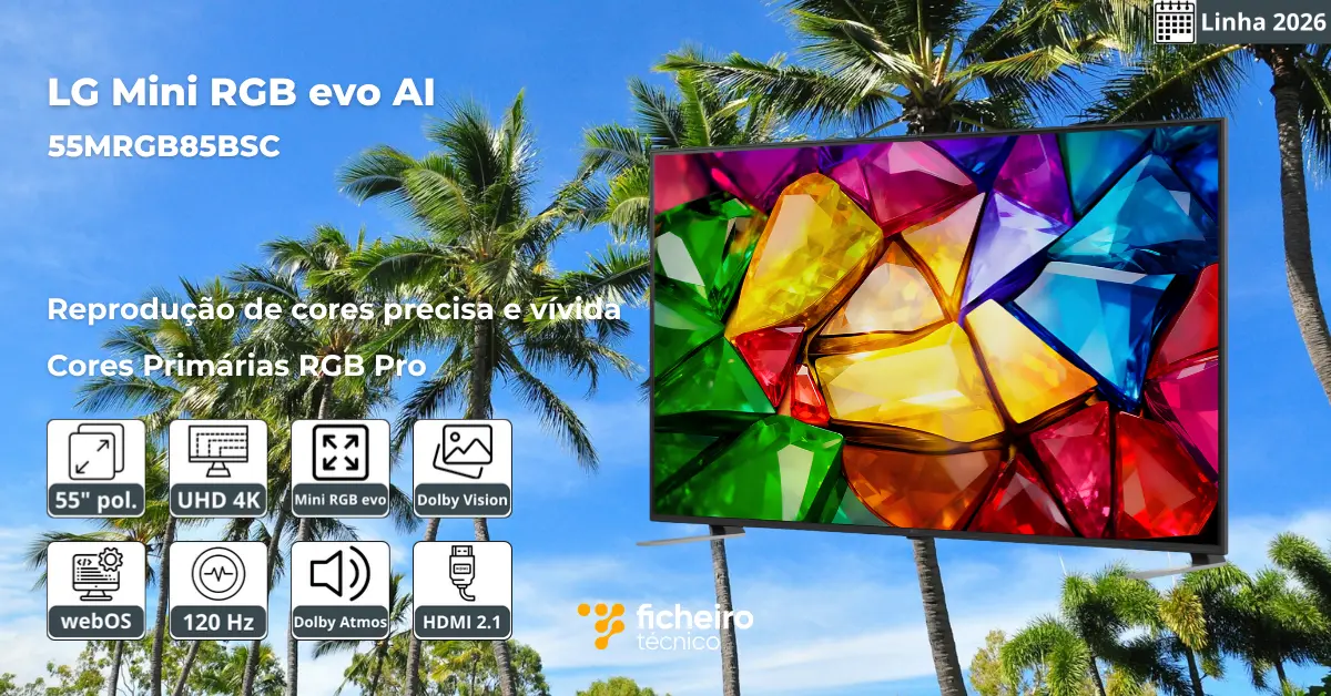 Smart TV LG Mini RGB evo AI 2026 - 55MRGB85BSC