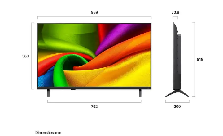Smart TV LG NANO 4K UHD AI NU850 43NU850BPSA 2026 - Ficheiro Técnico