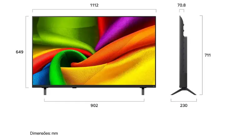 Smart TV LG NANO 4K UHD AI NU850 50NU850BPSA 2026 - Ficheiro Técnico
