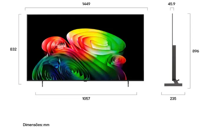 Smart TV LG OLED AI 2026 OLED65B6PSA - Ficheiro Técnico