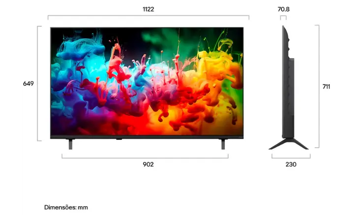 Smart TV LG QNED MiniLED AI 2026 50QNED70BSA - Ficheiro Técnico