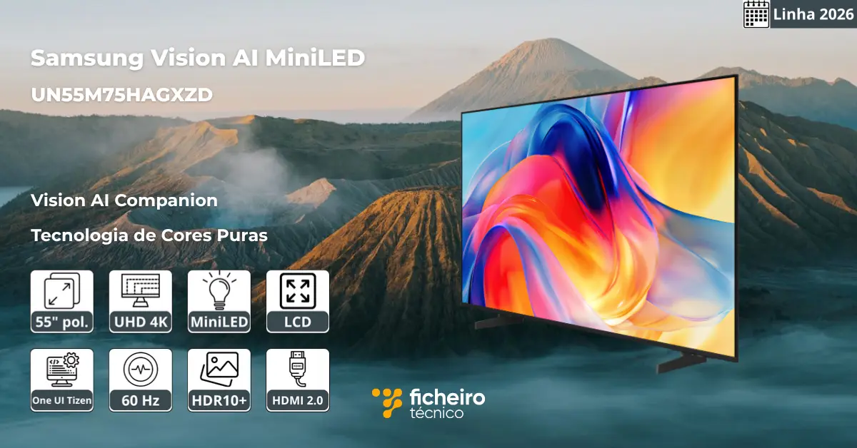 Smart TV Samsung Vision AI MiniLED 2026 UN55M75HAGXZD