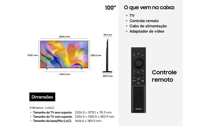 Smart TV Samsung Vision AI MiniLED 2026 UN100M90HGXZD